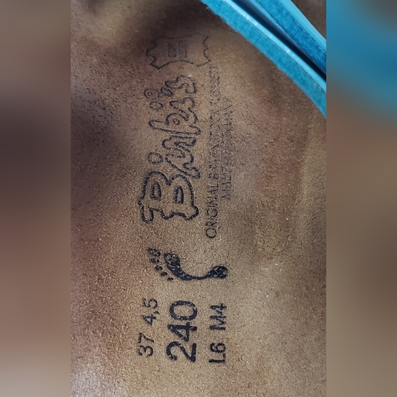 Birki's by Birkenstock Freeport Perforated Blue Sandal Size 37 - Picture 8 of 10